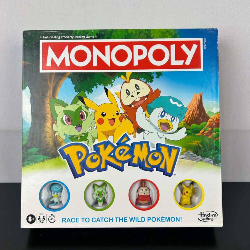 Hasbro Gaming Monopoly Pokemon Sprigatito Fuecoco Quaxly Pikachu G0716
